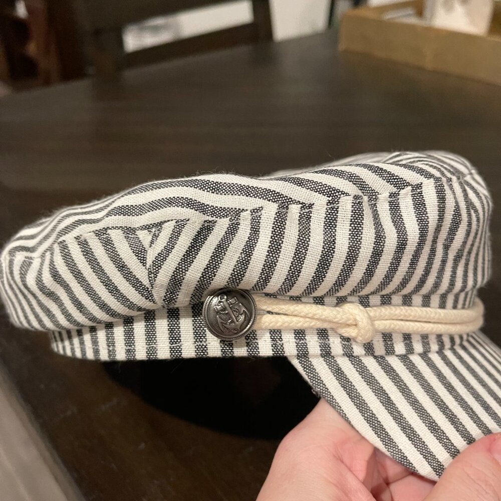 Jeanne Simmons Accessories Sailor Navy Pinstripe Hat - Picture 5 of 6